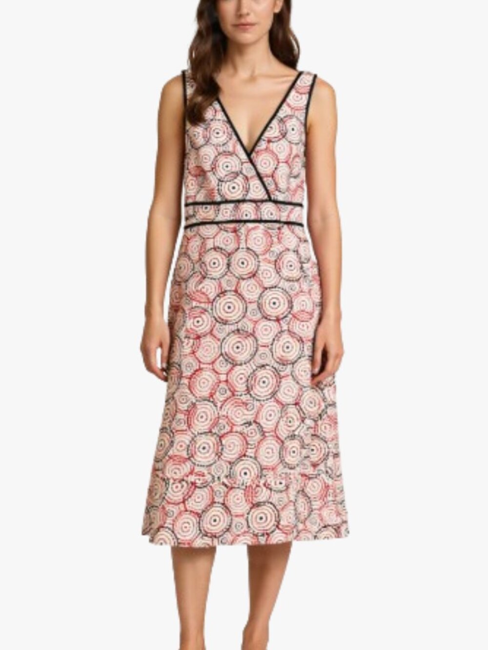 NWOT RW&Co Summer Dress Cotton Lined Sleeveless Graphic Design Size 12